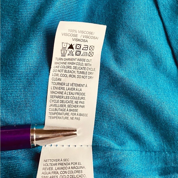 Lucky Brand Women’s Large Halter Boho Teal Blue Diamond Pattern Midi Dress - Picture 8 of 8